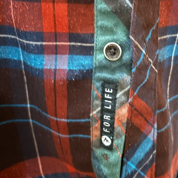 Marmot Men's Casual Plaid Shirt - Brown, Blue, Red - Picture 5 of 5